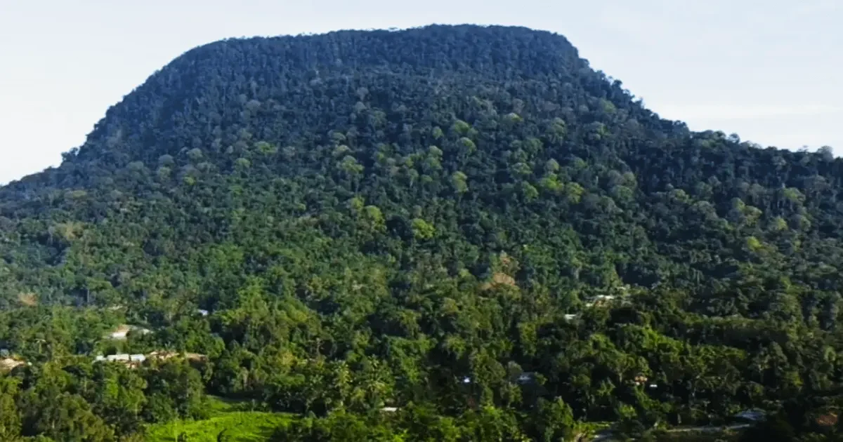 Panoramic view from Mount Singai summit in Bau Sarawak